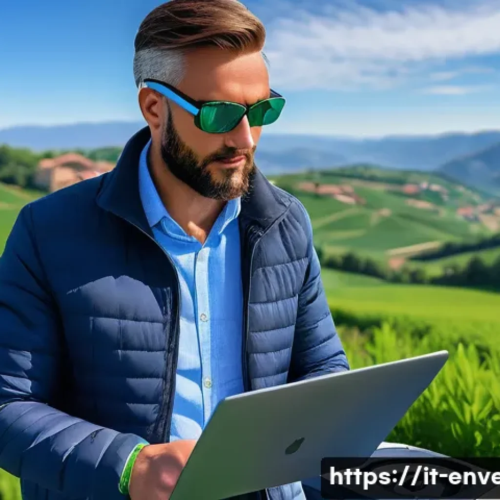 환경영향평가사 필수 스킬 - A professional environmental impact assessor wearing smart casual attire and safety glasses, operati...