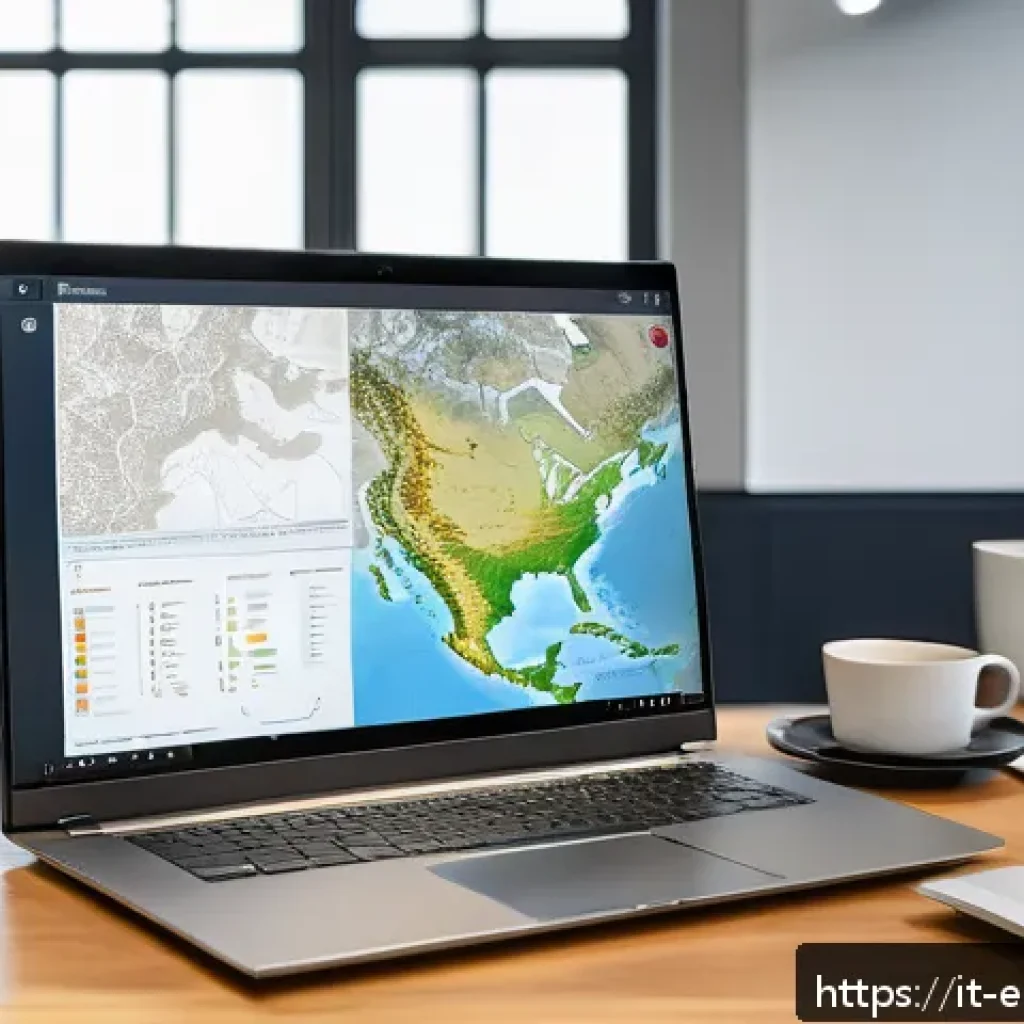 환경영향평가와 정책 변화의 영향 - A modern digital environmental assessment platform interface displayed on a sleek laptop screen in a...