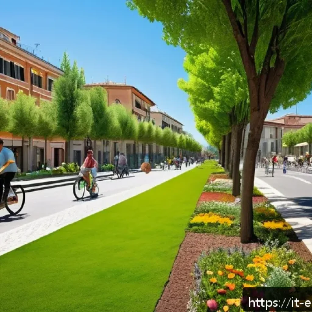 환경영향평가와 공공정책 영향 분석 - A vibrant urban park scene in an Italian city neighborhood featuring diverse groups of people enjoyi...