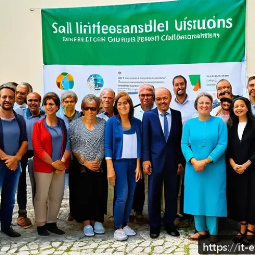 Home 17 환경영향평가 사례 분석 성공과 실패 - A vibrant community town hall meeting in a modern Italian village setting, diverse local citizens ac...