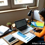 환경영향평가사 실기시험 합격 노하우 - Photorealistic Italian environmental assessment practical exam preparation, focused young profession...
